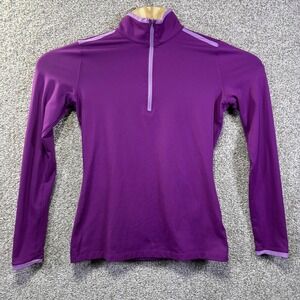 Nike Golf Tour Pullover Womens Small Purple Dri-FIT 1/4 Zip Long Sleeve Shirt